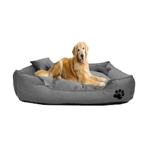 Yıkanabilir Ultra Soft Köpek Yatağı Large Büyük Irklar İçin Gri