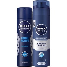 Nivea Men Protect & Care Koruyucu Tıraş Jeli 200 ML + Fresh Active Deosprey 150 ML