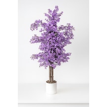 Yapay Çiçekçiniz Yoğun Yapraklı 100 Cm Yapay Sakura Bahar Dalı Ağacı Premium Lila