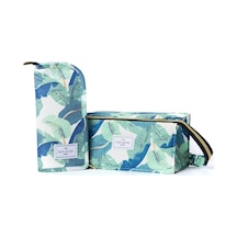 The Flat Lay Co. The Flat Lay Co. Lookfantastic Makyaj Çantası İkilisi, Şık Ve Pratik Makyaj Saklama Çözümü Makyaj Çantaları Tropikal 189432786