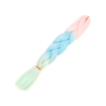 Simli Şeker Pembe / Açık Mavi / Su Yeşili Ombreli Örgülük 100 Gr. - Mıex-739930 Çok Renkli
