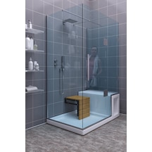 Sardunya Duvara Monte Katlanabilir Banyo Taburesi Engelli Tabures Ceviz