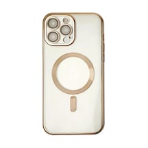 Apple Uyumlu iPhone 14 Pro Uyumlu Kılıf Kross Magneticsafe Kapak - Gold