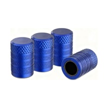 Xindoker Alüminyum Renkli Araba Lastik Valf Kapağı Mavi, Korozyona Dayanıklı, Toz Ve Nem Koruyucu, Kolay Kurulum