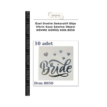 Özel Üretim Dekoratif Obje Vitrin Süsü Şömine Objesi Dövme Gümüş Kod.8050