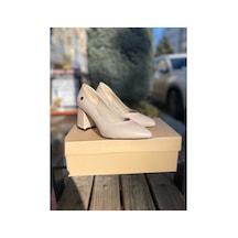 Pierre Cardin Bej Cilt - Kadın Topuklu Ayakkabı