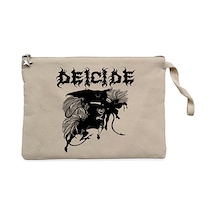 Deicide Band Metal Slayer Krem Clutch Cüzdan / El Çantası Krem