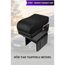 Transit Connect2007 Uyumlu Siyah Renk Bardaklıklı Lüks Tip Kol Dayama Küllüklü