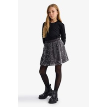 Defacto Kız Çocuk Payetli Etek D5240a825wngr449 Gri-gr449