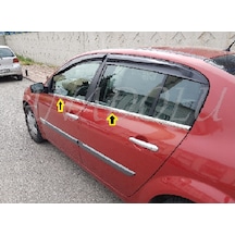 Renault Megane (sedan) Krom Cam Çıtası 4 Parça 2004-2010