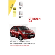 Citroen C3 2002-2009 Arası Ön Kısa Far Ampülü 2 Adet Sarı Renk