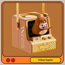 Mini Retro Oyun Konsolu Elektrikli Şarj Fanı Cu Olmadan Sarı,