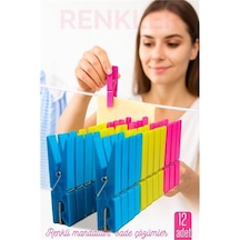 Zenvac 12 Li Plastik Mandal Seti Renkli, Dayanıklı, Çok Amaçlı Tutuş Ustası 722275 Zenvac29