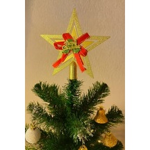 Ağacı Yıldızı Kurdelalı Merry Christmas Yazılı Yılbaşı Süsü Diğer