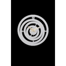 Hilal Model Metal Lazer Kesim Akar Sessiz Mekanizmalı Duvar Saati 40 40 Cm -m008 Beyaz