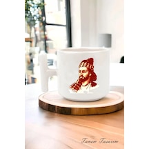 Azerbaycan Tasarımlı Baskılı T Kupa Bardak , Azeri, Bakü, Qarabağ, Karabağ, Baskılı Kupa Bardağı 39 Beyaz