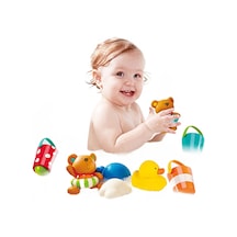 Alibee 8 Adet Hape Bebek Banyo Oyuncakları Su Oyuncak Çocuk Oyuncakları Renkli Kova Lastik Ördek Yüzme Havuzu Ücretsiz Nakliye Banyo Oyuncak.