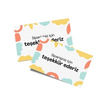 Teşekkür Kartı Tasarım 9 6x9 - 50 Adet