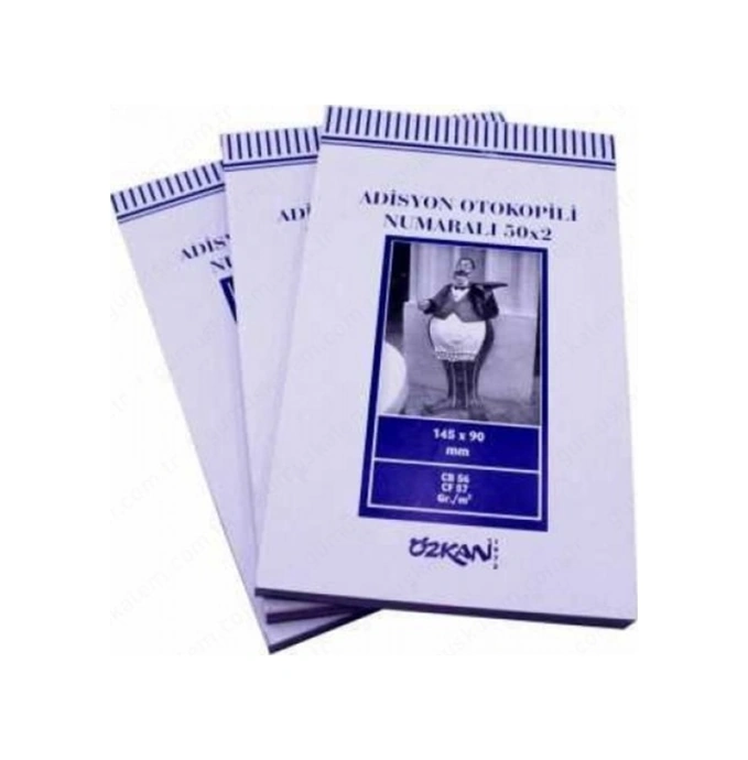 Özkan Adisyon Otokopili Numaralı 14,2x9cm 50x2 - 2 Adet