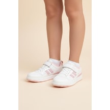 Cool Stella Unisex Çocuk Snaekers Spor Ayakkabı Beyaz - Pudra