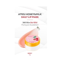 Bal Ve Süt Özlü Besleyici Ve Nemlendirici Dudak Maskesi A'pıeu Honey & Milk Daily Lip Mask Berry 48805478