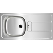 Teka Gravity 45 E- x n 1B 1D 1 Göz 1 Damlalıklı Paslanmaz Çelik Eviye - Mat Krom - 115120042