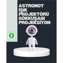 Astronot Tasarımlı Gün Batımı Efektli Şarjlı Led Lamba - Karışık