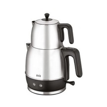 Evia Ladem Geniş Kapasiteli 2200 W Paslanmaz Çelik Çay Makinesi ve Su Isıtıcısı