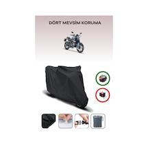 Siyah Arka Çanta Uyumlu Rks Rz 150 Uyumlu Motosiklet Brandası Motor Örtüsü