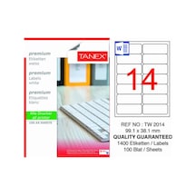 Tw-2014 99,1x38,1mm Laser Etiket 100lü