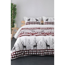 Merinos Comforter Çift Kişilik Yorgan Seti - Kırmızı