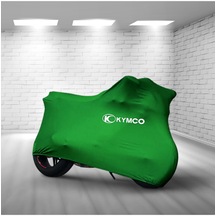 Kymco Xtown 250i Yeşil Kumaş Motosiklet Brandası Logo Baskılı Penye Kumaş Motosiklet Branda