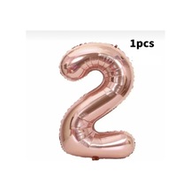 2 Rakam Folyo Rose Gold Balon 34 Inç 76 Cm Rose Gold Rose Gold