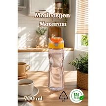 Porsima 911037-3 Bpa Free Motivasyon Sporcu Su Matarası Suluk 0,7lt Su Şişesi Turuncu