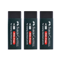 Faber Castell Kopya - Pvc Free No:20 Büyük Boy Siyah Silgi 3 Adet