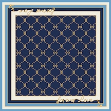 Deserto Fashion İpek Twill Eşarp 2026 Avantgarde Serisi Çift Taraflı İpek 90x90-2939 Çok Renkli