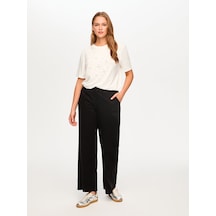 Faik Sönmez Straight Fit Liyoselli Parça Boya Pantolon S26pnt011 Us26pnt01110 Siyah