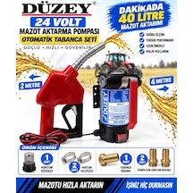 24 Volt Mazot Aktarma Pompası & Otomatik Akaryakıt Tabancası Seti