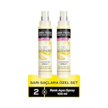 Sarı Saçlara Özel Renk Açıcı Sprey 100 Ml 2'li