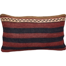 Zehra Abla Halı Yeni El Dokuma Dekoratif Lumbar Kilim Kırlent Yastık Kılıfı 6131