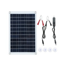 Pazly 60w Dc 5v/18v Esnek Güneş Paneli Seti Ip65 Suya Dayanıklı, Dc Timsah Klips, Araba Şarj Cihazı İçin