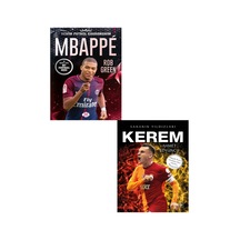 Sahanın Yıldızları Kerem - Mbappe Büyük Poster Sticker Futbolcu Kartı Hediyeli 2 Kitap