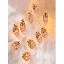 Urban Mood Yl-84 10'lu Bronz Yaprak Dekoratif Led Işık Zinciri