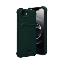 Apple Uyumlu iPhone 16e Uyumlu Kelvin Kartvizitli Silikon - Koyu Yeşil