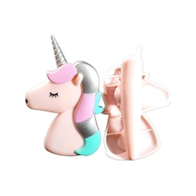 2adet Unicorn Tasarımlı Şezlong Ve Plaj Havlusu Klipsi, Pembe Unicorn Figürlü Havlu Mandalı Plaj Aksesuarı Çok Renkli