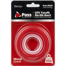 Pass Vhp Çi̇ft Taraflı Akri̇li̇k Bant Si̇li̇konlu 18 mm X 2 YRD