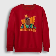 Presmono Unisex King The Notorious Bıg Sweatshirt Kırmızı