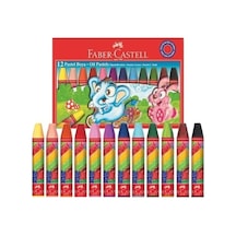 12 Renk Yağlı Pastel Boya Çok Renkli