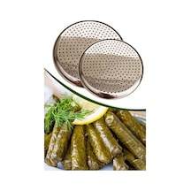 Abant 22 Cm Sarma Dolma Altlığı Delikli Çelik Pizza Lahmacun Tepsisi Paslanmaz Çelik