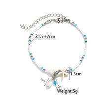 Novahub Denizyıldızı Denizyıldızı Şeklinde Halhallar Alaşım Ayak Bileği Aksesuarları Yeni Plaj Ayak Bileği Zincirleri Adam Mavi Mavi